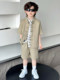 Children's Chinese suit linen thin boy's dress Tang suit Chinese style boy's tunic suit Liuyi hosting performance clothing