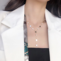 Necklace female choker netizens Korean version of simple temperament decorative collar round crystal Zircon hip hop trendy accessories