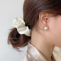 Design sense pearl earrings 2021 New Tide fashion temperament earrings simple cold wind earrings female