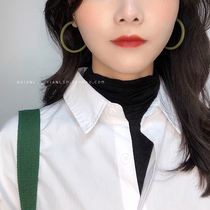 Temperament Super fairy Korean personality Joker acrylic circle cold wind earrings earrings earrings earrings earrings female