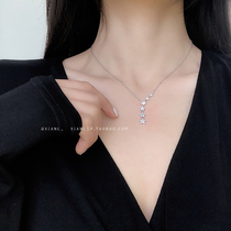 Temperament Korean exquisite zircon star pendant necklace female personality Net red five pointed star choker simple neck chain