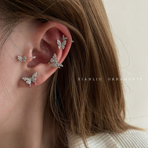 Xianqi butterfly earrings female summer advanced ear clip earrings 2021 New Tide ear clip earrings