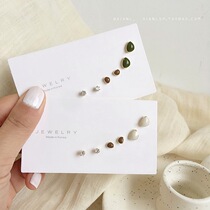 Earrings 2021 New Tide sleep without picking simple Female small earrings hipster set combination earrings