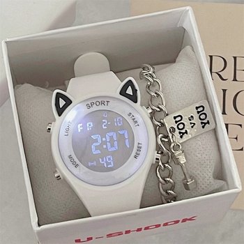 Cute cat watch multifunctional electronic schoolgirl