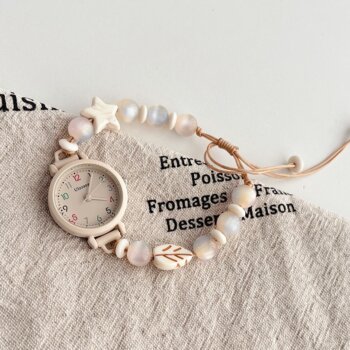 Small multi-pamine bracelet watch for girls junior high school students