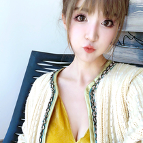 ALUONLINESHOP seven-cut sleeve round neck wool knit cardigan womens autumn vintage Joker coat