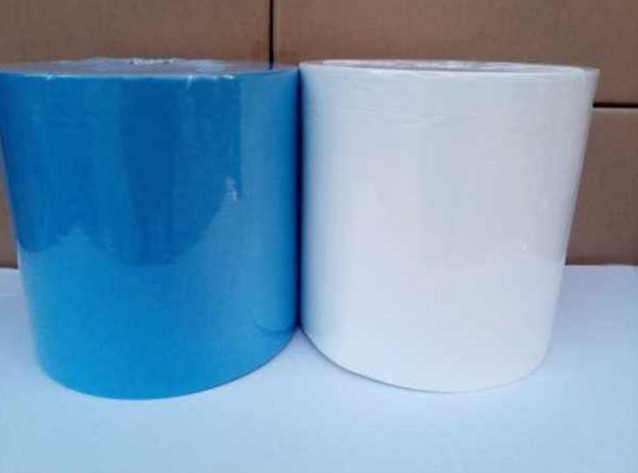Dust-free paper white blue industrial large roll wiping paper thickened non-woven fabric Dust-free oil-absorbing water absorption 500 pieces