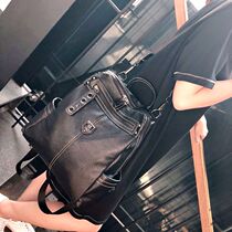Hong Kong leather shoulder bag womens 2021 new fashion versatile large capacity travel bag head layer cowhide backpack