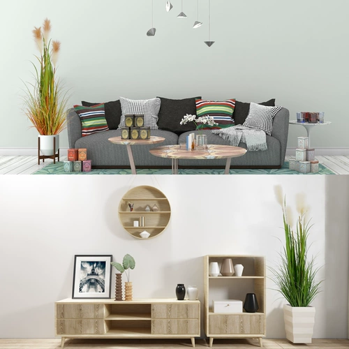 Северная симуляция растения тростники фальшивая травяная трава.