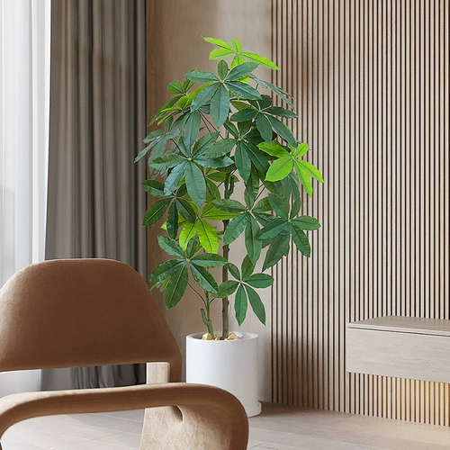 Большое масштаб -моделирование зеленые растения дерево габафтир бионическое горшок горшок с популярным растением гостиная.