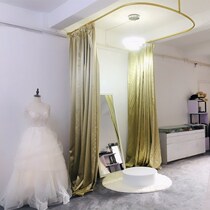 Custom Clothing Shop Wall Corner Improvised Fitting Loop Dressing Room Dressing Room C Type Pole Wedding Dress Shop U Type Test Yarn Bar Bracket