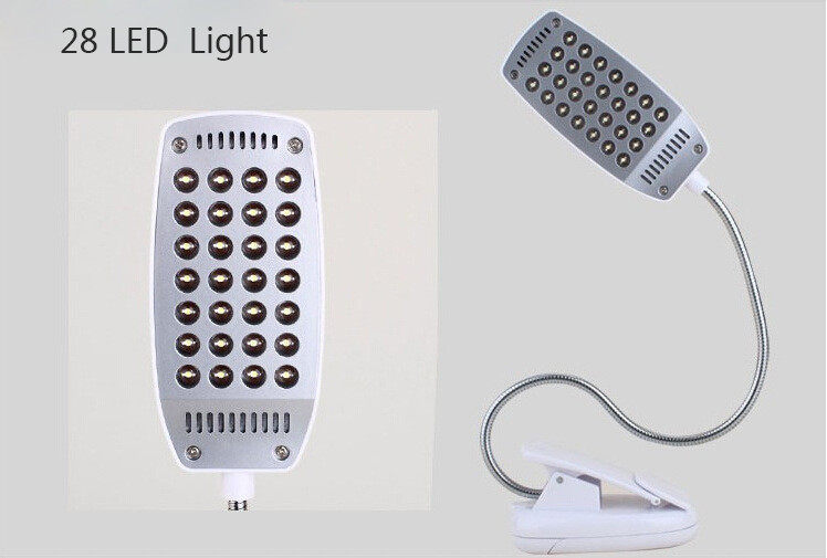 Гибкая столовая настольная лампа USB батарея 28 светодиодный световой магазин5