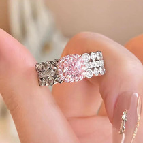 Bague du zodiaque en argent 925 bague en diamant rose rayonnant mode pour femmes polyvalente Style quotidien cadeau personnalisé