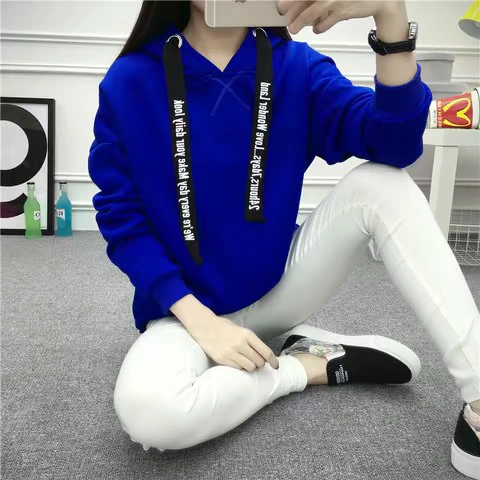 Áo len mùa thu 2016 phiên bản Hàn Quốc của phụ nữ cộng với áo len rộng kích cỡ Phụ nữ trùm đầu có mũ trùm đầu dày lên giữa mùa xuân và áo khoác mùa thu - Áo len