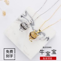 Yiyi Lanus hair pendant baby baby fetal hair S925 sterling silver necklace baby fetal hair souvenir making diy