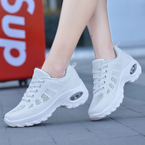 Flying weaving square dance womens shoes summer dancing shoes soft bottom light ghost step dance special shoes White drag shoes soft bottom