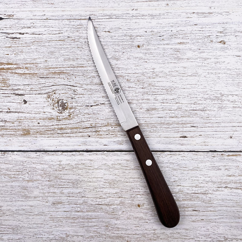 Portugal ICEL imported kitchen wooden handle knife fruit carving non-staple food knife serrated bread knife western food cutting steak knife