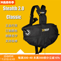 XDEEP Stealth2 0 classic side-mounted back flying technical diving with embroidered name and color