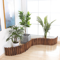 Villa home outdoor courtyard fence fence flower table gardening pet wooden green belt kindergarten lawn guardrail