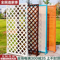 Anti-corrosion wood fence fence garden grid climbing platform balcony fence outdoor grille courtyard guardrail wooden partition