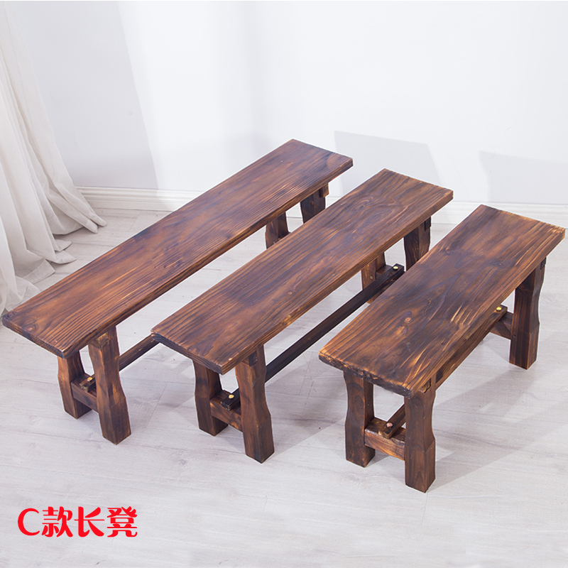 戶外防腐木三人長椅子靠背公園坐椅景觀園林公共座椅排椅實木長條