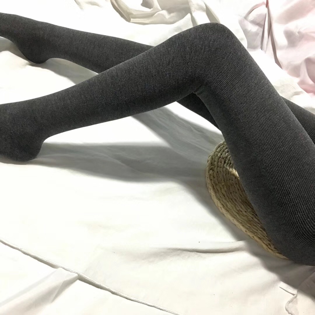 2018 mới quần legging sọc dọc phụ nữ mặc quần mùa thu màu xám quần mùa đông ấm áp cộng với quần nhung dày shop đồ lót