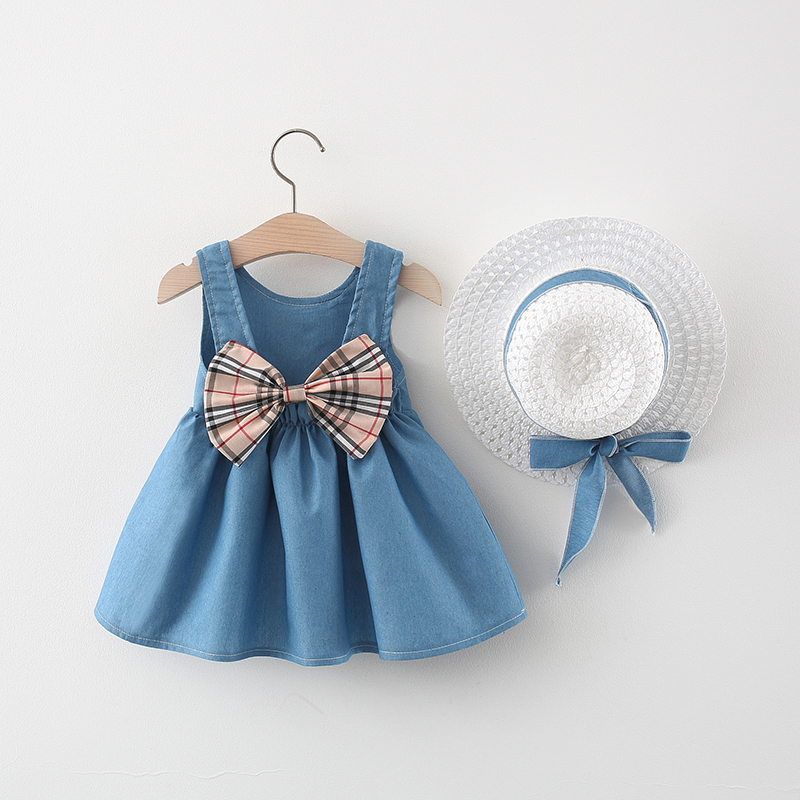 Blue & Free Hatgirl Dress baby Children's wear skirt 3 summer girl Foreign style Princess Dress 4 Baby girl summer wear 1 One 2 year