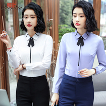 OL professional shirt womens 2018 autumn new fashion overalls suit inch shirt womens tooling long-sleeved white shirt