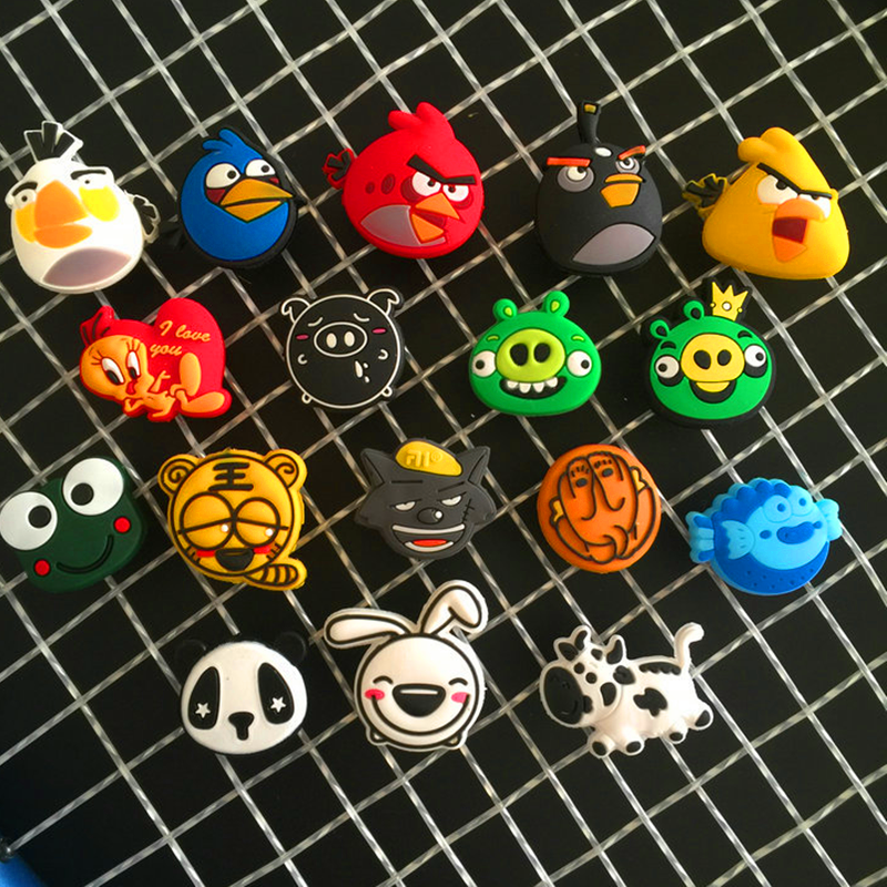 5 tennis racket shock absorber cartoon animal cow frog panda triddy little bird fish dog rabbit pig
