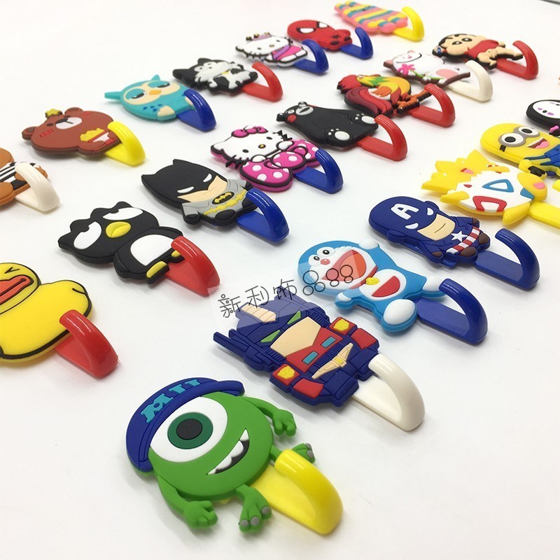 2 self - adhesive hook - free slip - pecked cartoon creative wall - pegged stick - pegged stick - to - peel can be customized