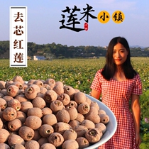 New Xiangtan specialty dry goods self-produced coreless red lotus seed coreless Xiang lotus seed red skin inch three lotus 500g