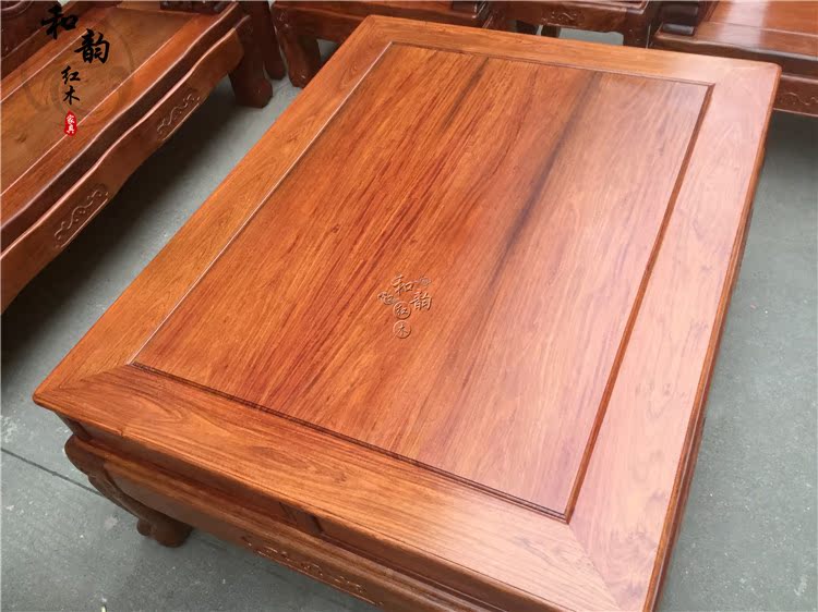 Gỗ hồng mộc Miến Điện Warring States voi sofa trái cây lớn gỗ hồng mộc phòng khách 12 cm đầu voi sofa đồ gỗ gụ - Bộ đồ nội thất kệ để tivi