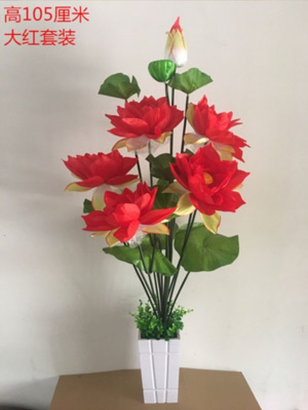 Mô phỏng hoa sen lớn hoa lily nước lily hoa khô sàn hoa bonsai cho phật đặt hoa phật cho phật - Hoa nhân tạo / Cây / Trái cây hoa ly giả