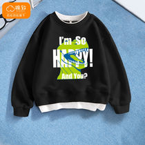 Balacaras cotton to childrens clothing boy spring clothing 2022 new boy blouses fake two pieces of spring and autumn