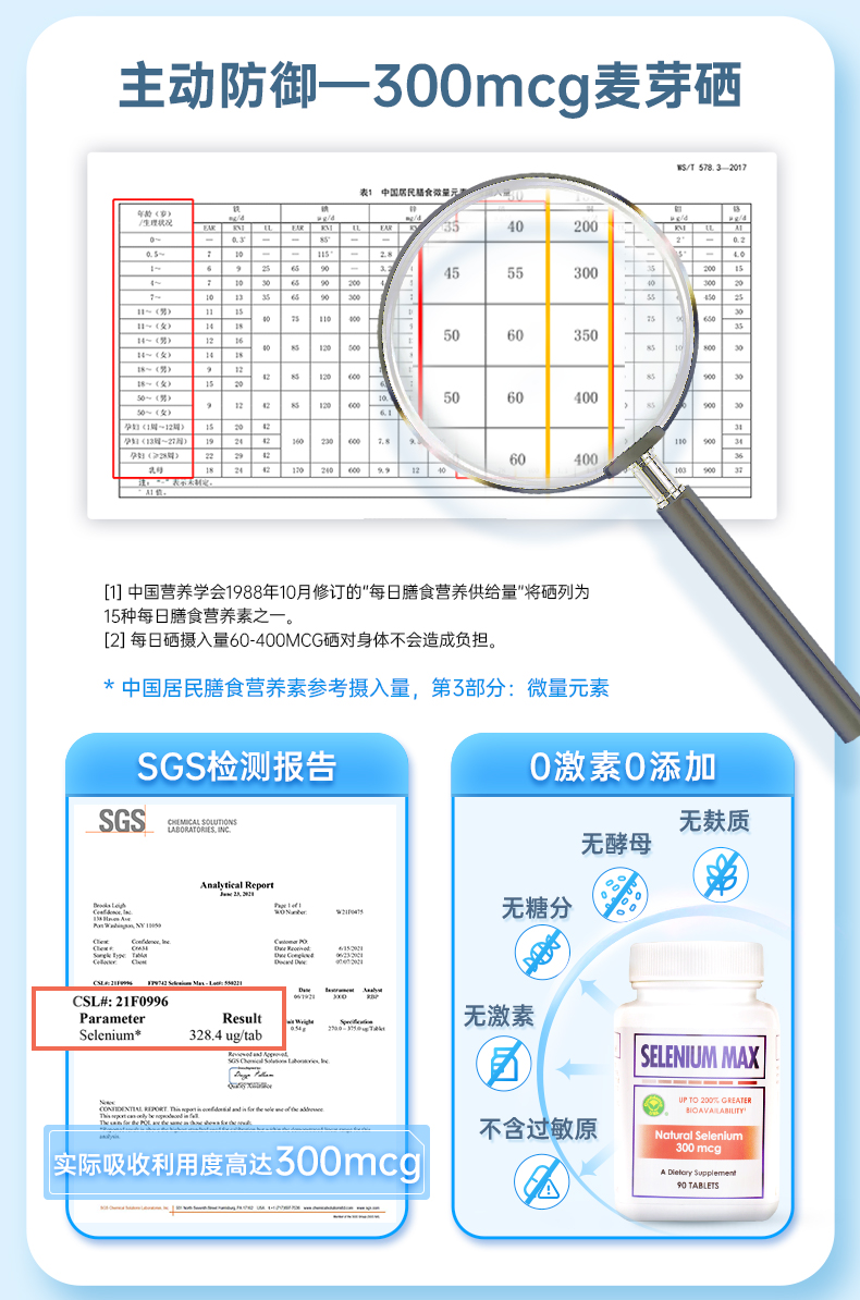 信心药业美国麦芽硒片补硒