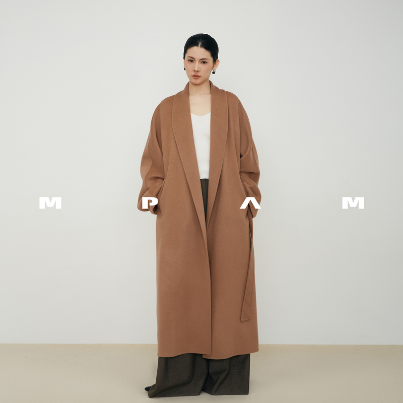 【Mpam】High-End 2026 Autumn/Winter New Cashmere Coat for Women, Long Style, Elegant and Versatile, 973 Store