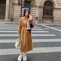 maxmara22 autumn and winter double-sided cashmere mid-length coat double-breasted loose casual woolen coat women