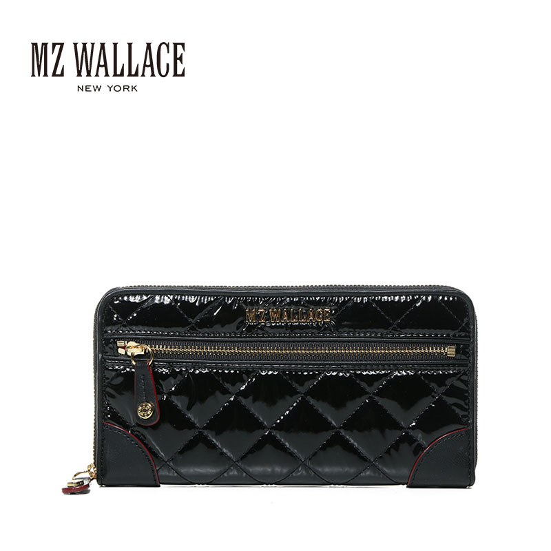 Kate Weeks and MZ Wallace Nylon Lacquered Crosby dài Wallet Wallet dài