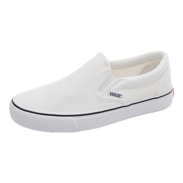 2023 versatile white slip-on slip-ons for women summer thin slip-on canvas shoes Casual Korean style flat cloth shoes