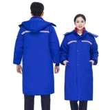 Антистатический длинный светоотражающий морской пуховик для работы, длина макси, увеличенная толщина