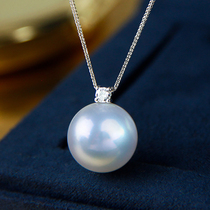 Very Diamond Seawater Australia White Pearl Necklace Cold Light Australia Nanyang White Pearl Pendant 18K Gold Princess Gift Giving Gift
