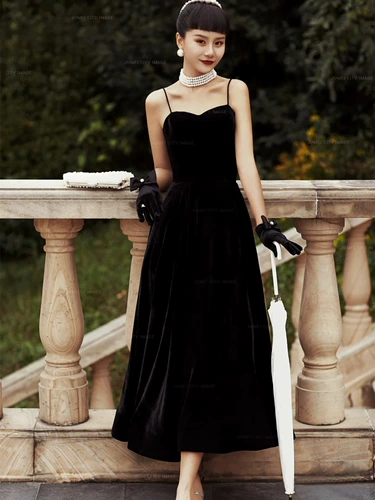 Приталенное ретро бархатное вечернее платье, мини-юбка для влюбленных, свадебное платье, реквизит для фотографии, коллекция 2023