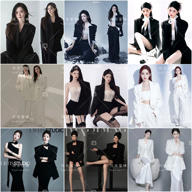 Photo Studio's New Theme: High-End and Elegant Women's White Suit Portrait, Personal Image Photo, Art Photo, Clothing Photo Studio's New Theme: High-End and Elegant Women's White Suit Portrait, Personal Image Photo, Art Photo, Clothing