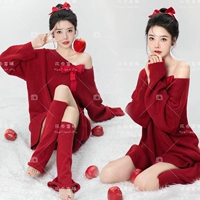 Свитер, гетры с бантиком, аксессуар для волос, 11 размер