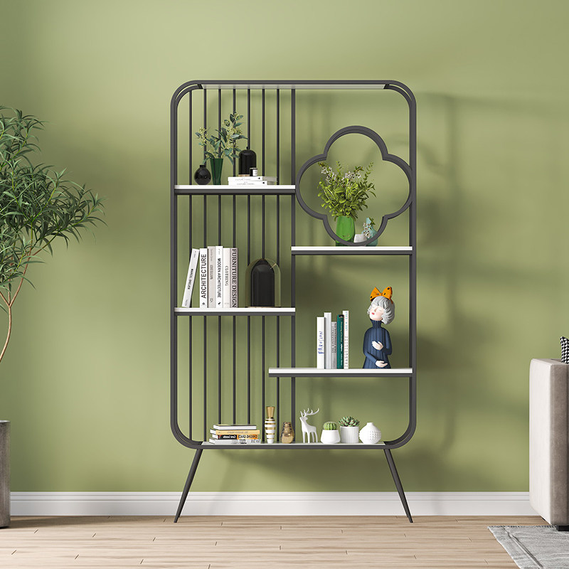 Light luxury multi-layer shelf floor-to-ceiling bookshelf creative Nordic modern office partition decorative cabinet display rack storage