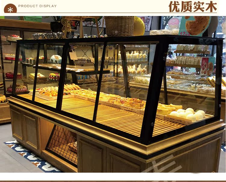 Tủ bánh mì trưng bày tủ kệ nhiều lớp bằng sắt rèn trong tủ đảo bên tủ kính ngăn kéo tủ kiểu châu Âu