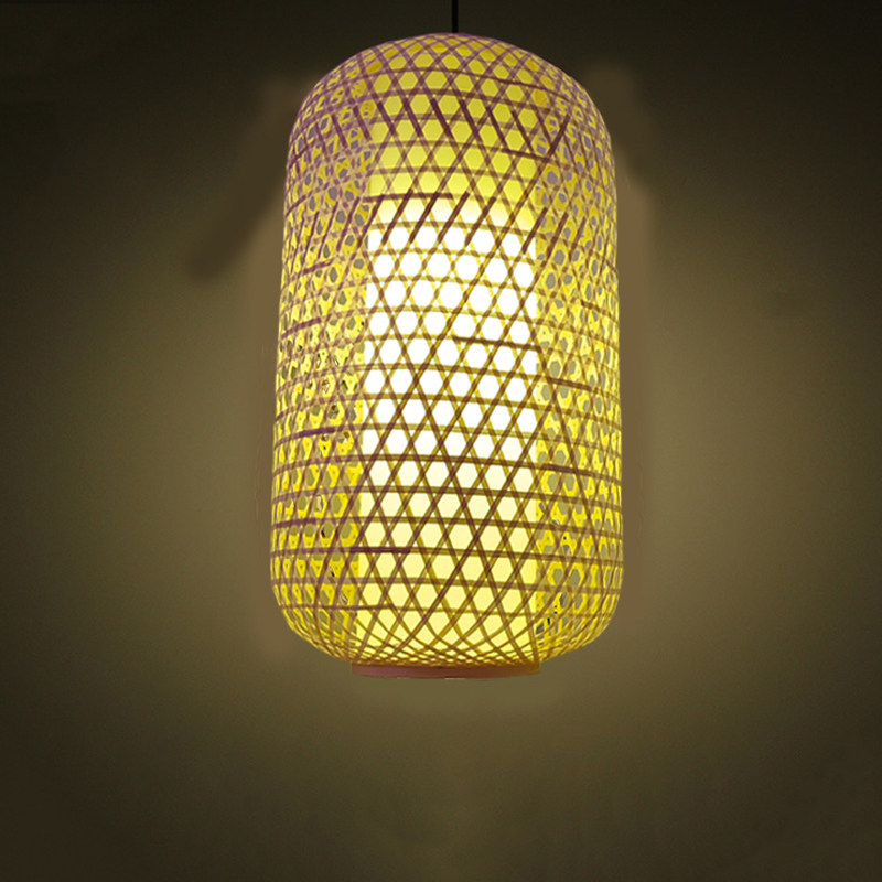 Outdoor antique bamboo lantern chandelier Inn Antique retro palace lamp Leisure farm Ancient town lampshade Classical decoration