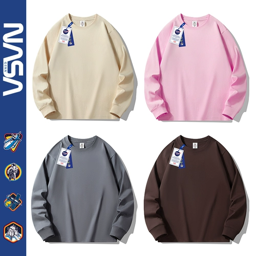 Демисезонный хлопковый однотонный базовый приятный телу лонгслив, в американском стиле, оверсайз