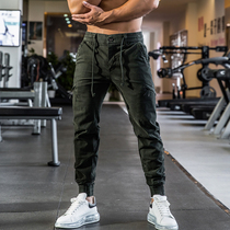 Lan Iron Wolf sports leisure overalls mens autumn and winter loose elastic breathable running training tide closing trousers