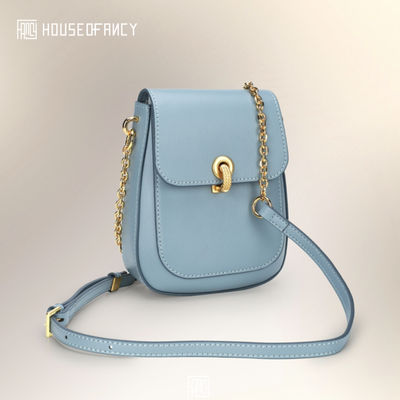 HOUSEOFANCY vertical leather phone bag for women, high-end and niche design, single-shoulder chain crossbody bag 710